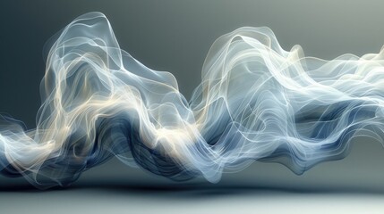 Artistic abstract rendering of ethereal flowing smoke with delicate light and dark contrasts.