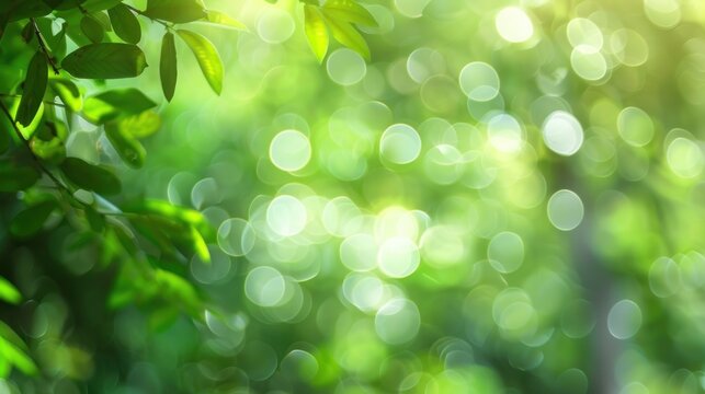 Nature green tree abstract defocus as background