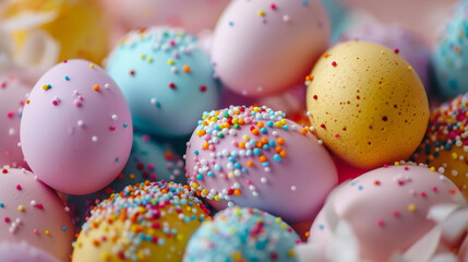 Fototapeta na wymiar Sprinkled Delights: Colorful Egg Assortment. Generative AI