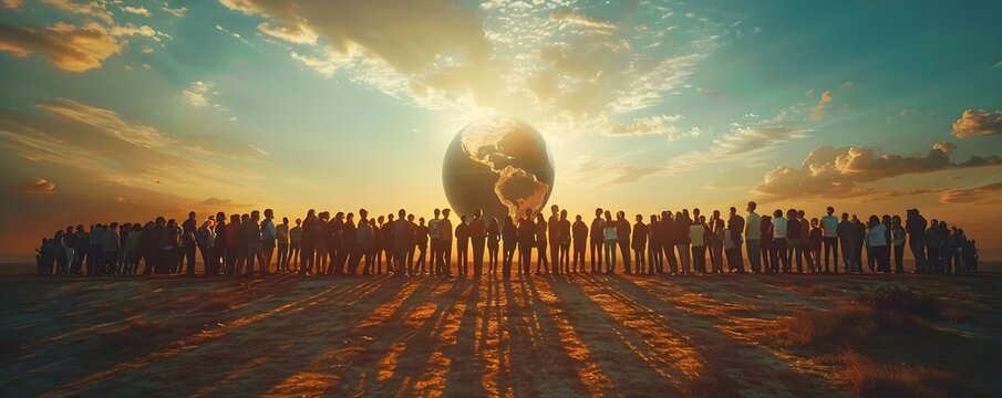 Global Network of People United Around the World. Concept Cultural Exchange, International Collaboration, Global Citizenship, Cross-Cultural Connections, World Unity