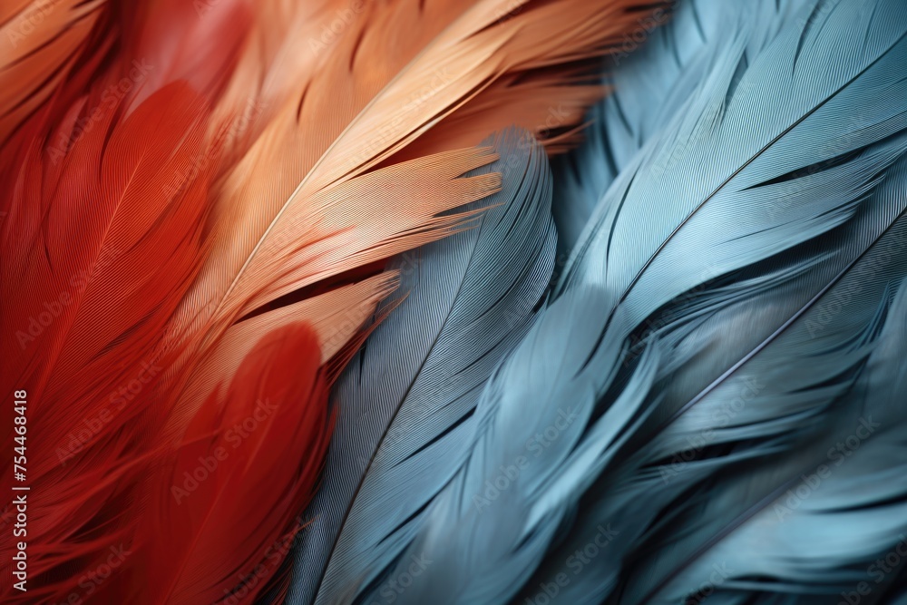 Poster A close up of a bunch of feathers, perfect for various design projects