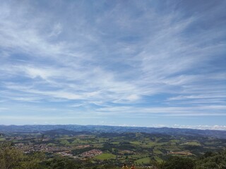 view of the valley from the top of the hill