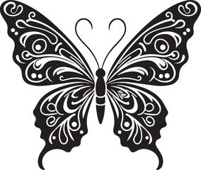 Butterfly silhouette of vector illustration 