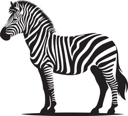 Fototapeta na wymiar silhouette of zebra illustration