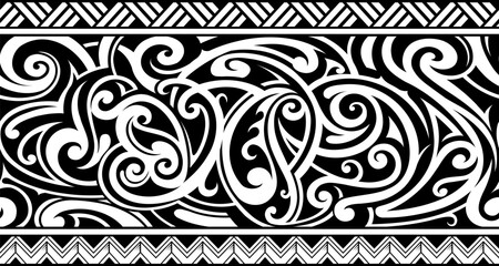 Armband tattoo design in Polynesian style