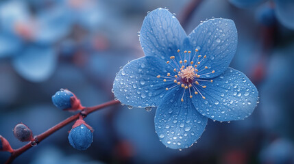 Close Up of a Blue Flower