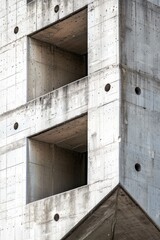 A man boldly rides a skateboard up a tall building. Great for extreme sports concepts
