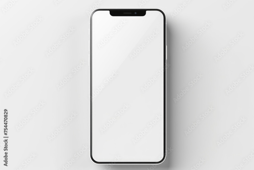 Poster a modern phone with a blank screen, suitable for various technology concepts