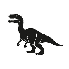 dinosaur silhouette on a white background. vector illustration. eps 10