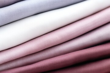 A close up of a pile of different colored shirts. Perfect for fashion or laundry concepts