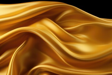Fototapeta premium Detailed shot of a shiny golden fabric, perfect for backgrounds or textures