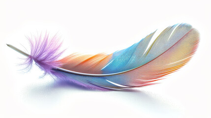 Ethereal Elegance: A Captivating Feather Portrait. Generative AI