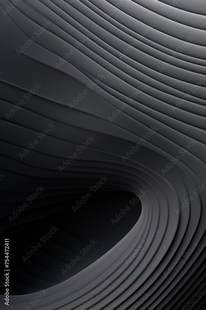 Poster A black and white abstract background with curved lines. Ideal for graphic design projects
