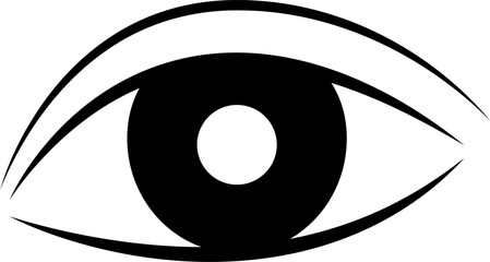 Vector eye icon on isolated white background. 