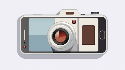 A modern camera attachment on a smartphone. Ideal for technology concepts