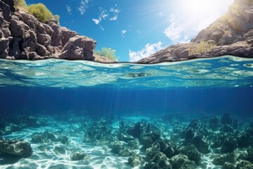 Stunning underwater view of the ocean. Perfect for marine life and underwater exploration concepts