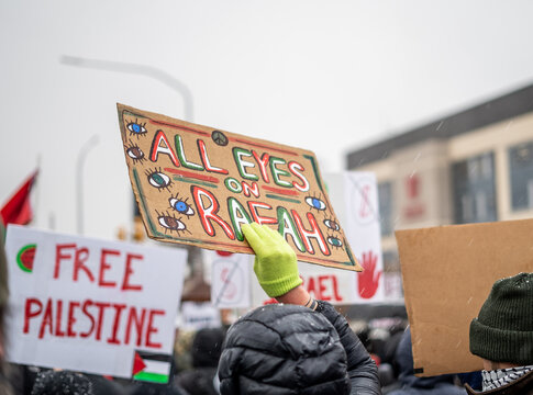"All Eyes on Rafah" Sign "I Support Palestinian Human Rights"