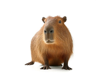 Capybara isoliert auf weißen Hintergrund, Freisteller 