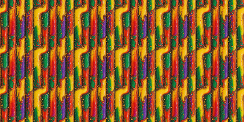 Multicolored Wavy Lines Pattern