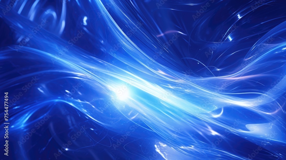 Poster a blue abstract background with light streaks. suitable for design projects
