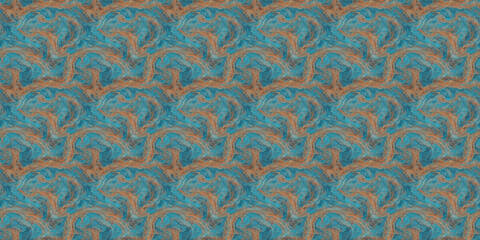 Blue and Brown Abstract Background With Wavy Design