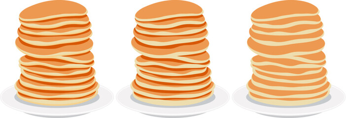 vector pancake stacks on a plate