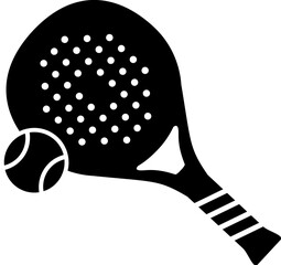 vector padel tennis racket and a ball - obrazy, fototapety, plakaty