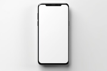 A modern black and white Phone with a blank screen. Suitable for technology concepts