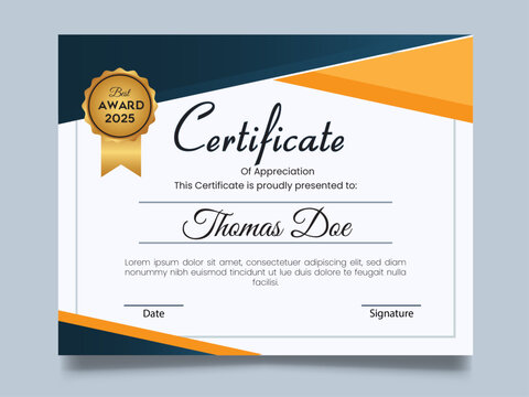 Simple and minimalistic Certificate design template