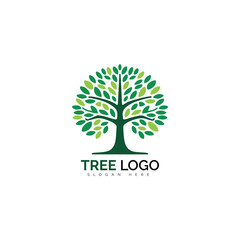 Obraz premium Vibrant green tree logo design for branding