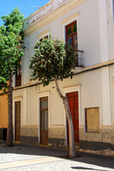 Old house with balcony in Spain