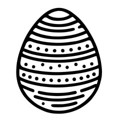 Easter egg coloring page with intricate patterns.