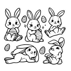 Obraz na płótnie Canvas Easter bunny coloring page for holiday