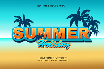 TEXT EFFECT SUMER HOLIDAY 3D EPS FILE