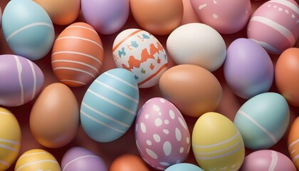 Fototapeta na wymiar Multitude of colorful chocolate easter eggs macro background