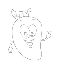 Fruit coloring page for kids  