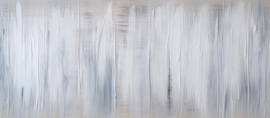 This painting features abstract white and grey trees against a neutral background. The trees are depicted with fluid brushstrokes, creating a minimalist and modern composition.