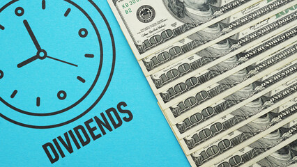 Dividends are shown using the text and photo of dollars