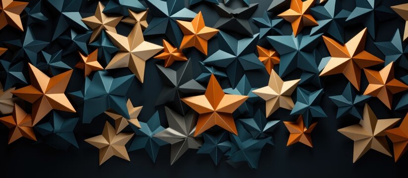 low poly geometric shapes. Futuristic polygonal background.