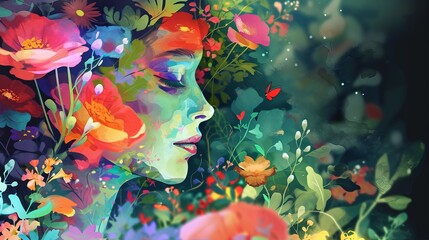 Mind Garden: A Visualization of Thoughts and Feelings Blooming as Flowers