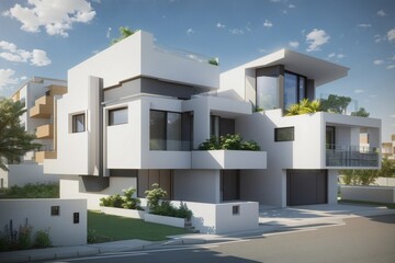 Fototapeta premium modern house in the city