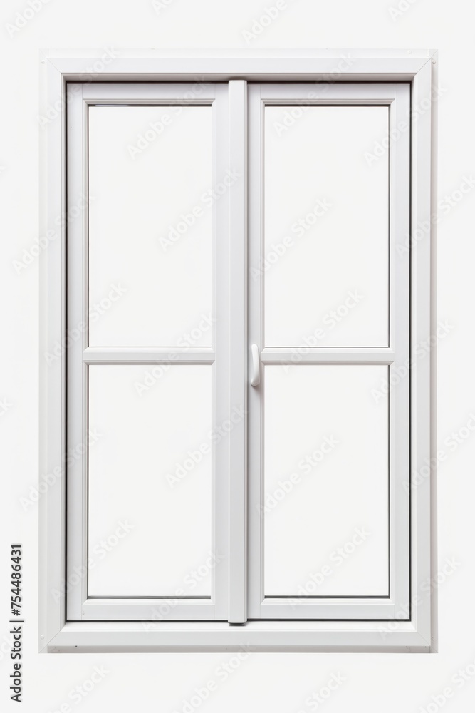 Poster a white window with two panes of glass. suitable for architectural and interior design projects