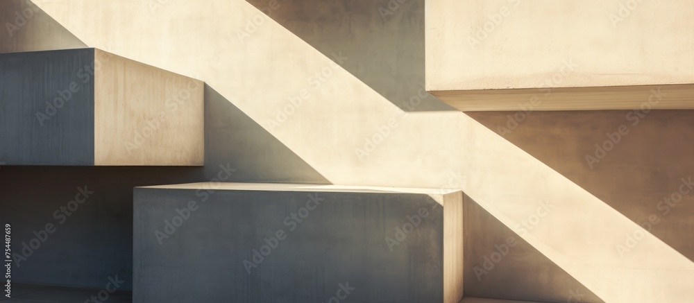 Poster this close-up shot showcases a building featuring a prominent staircase, set against a backdrop of t