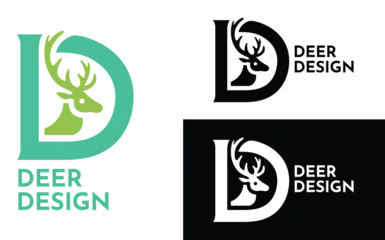 Deurstickers Deer Head Vector Logo Icon © Altaf