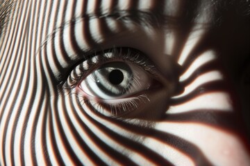 close up of eye surrounded by spirals, representing paranoia