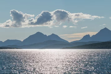 Selbstklebende Fototapete Nordeuropa Blick auf die Lofoten, Ofoten, Nordland, Norwegen