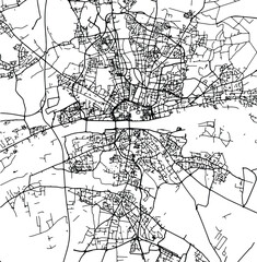 Fototapeta na wymiar Silhouette map of Orleans France
