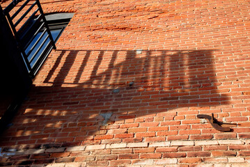 Fire escape shadow