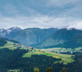 Fototapeta na wymiar Summer mountain country view (Italy, Europe)