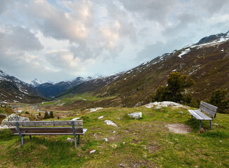 Summer mountain landscape (Fluela Pass, Switzerland)